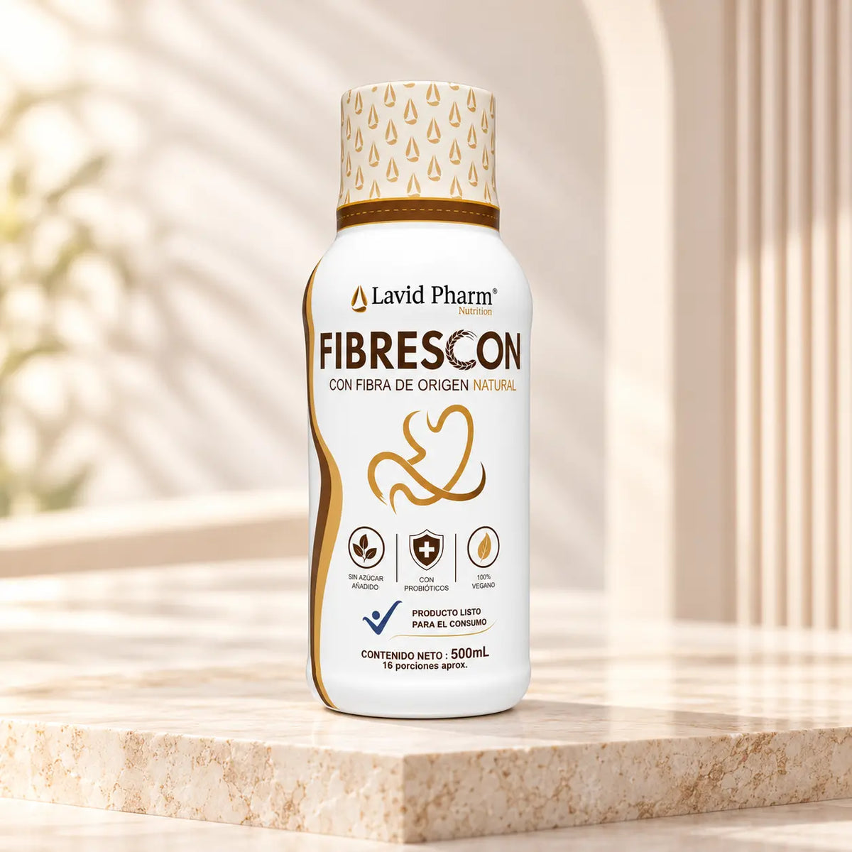 Fibrescon Lavid Pharm 500 mL con fibra de origen natural para bienestar digestivo