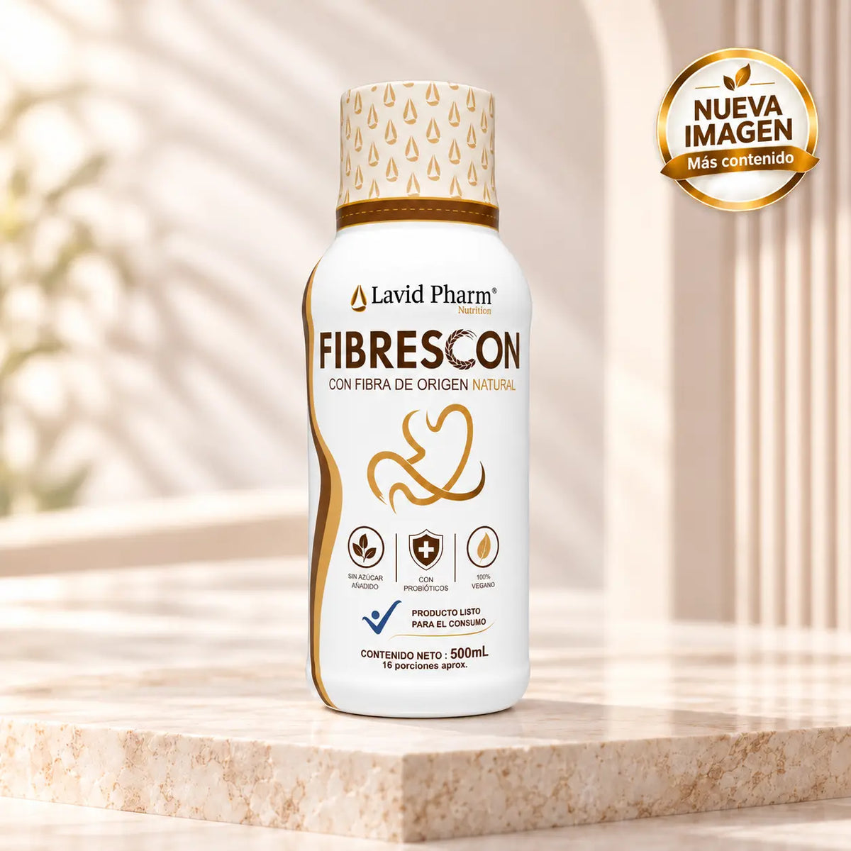 Fibrescon Lavid Pharm 500 mL con fibra de origen natural para bienestar 
