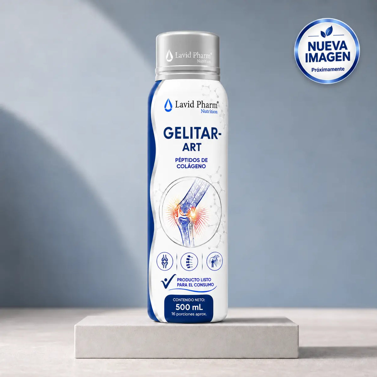 Gelitar-Art de Lavid Pharm con péptidos de colágeno, presentación líquida de 500 mL