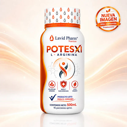 POTESXI L-Arginina 500 mL bebida funcional con maca y nuez moscada