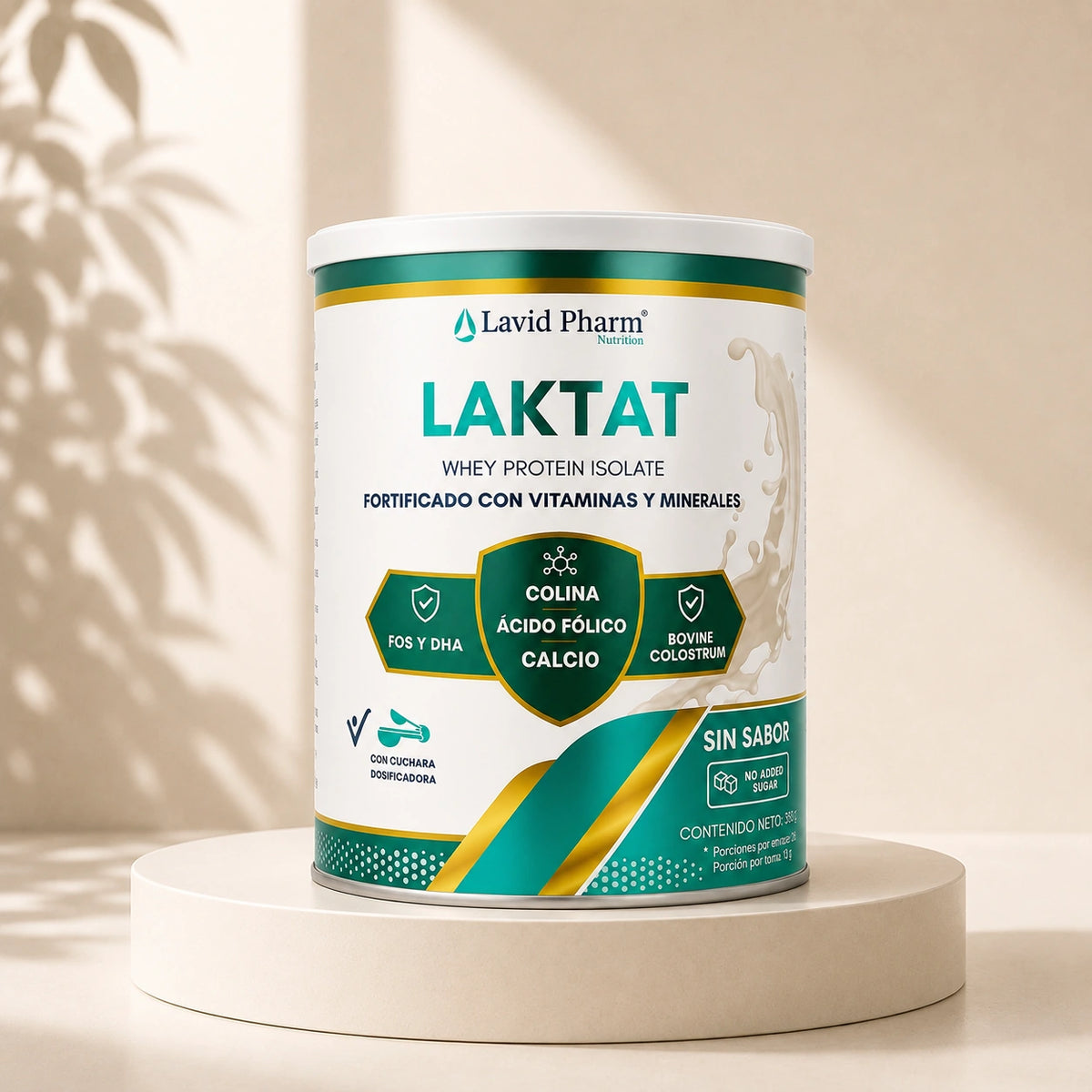 LAKTAT Whey Protein Isolate Lavid Pharm fortificado con vitaminas y minerales