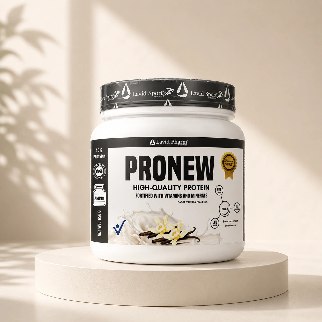 PRONEW® Lavid Pharm Nutrition proteína de suero de leche con aminoácidos, vitaminas y minerales