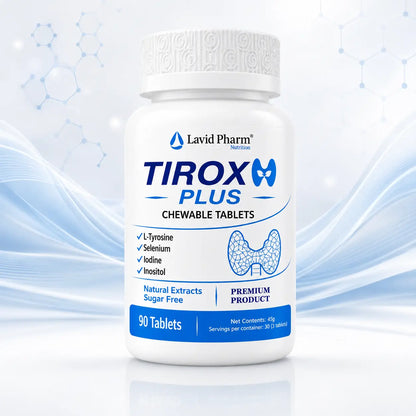 Tirox Plus tabletas masticables con L-tirosina, selenio, yodo e inositol - Lavid Pharm